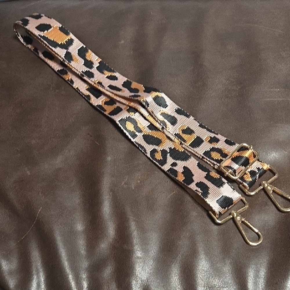 Leopard Print Bag Strap